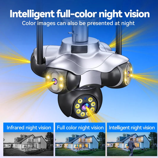 Five Lens WiFi Security Camera with Two Way Audio 128GB