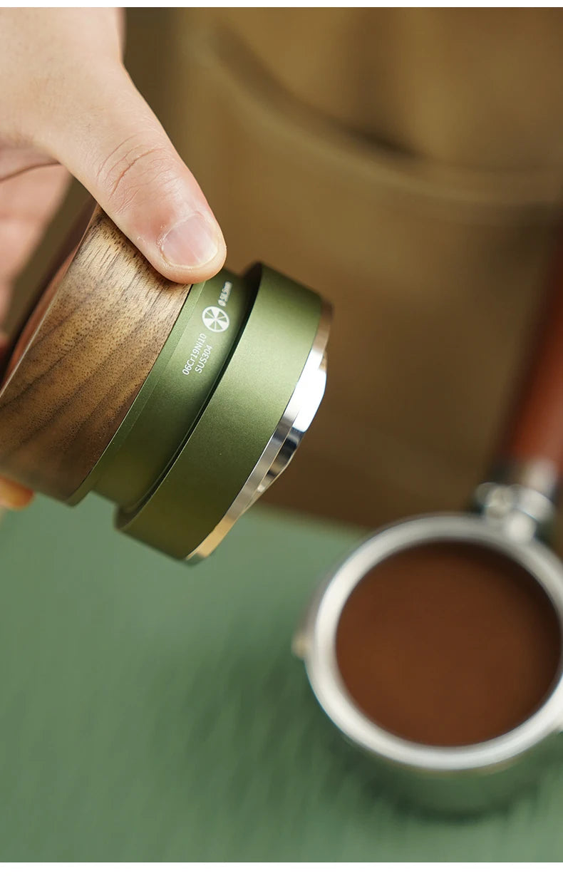 58.5mm Magnetic Coffee Distributor Leveler Dark Green