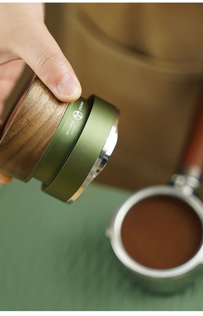 58.5mm Magnetic Coffee Distributor Leveler Dark Green
