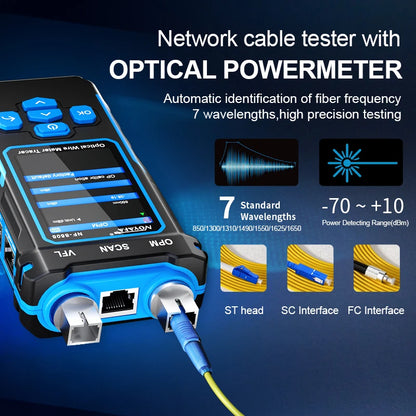 Professional Network Cable Tester with Optical Power Meter and VFL