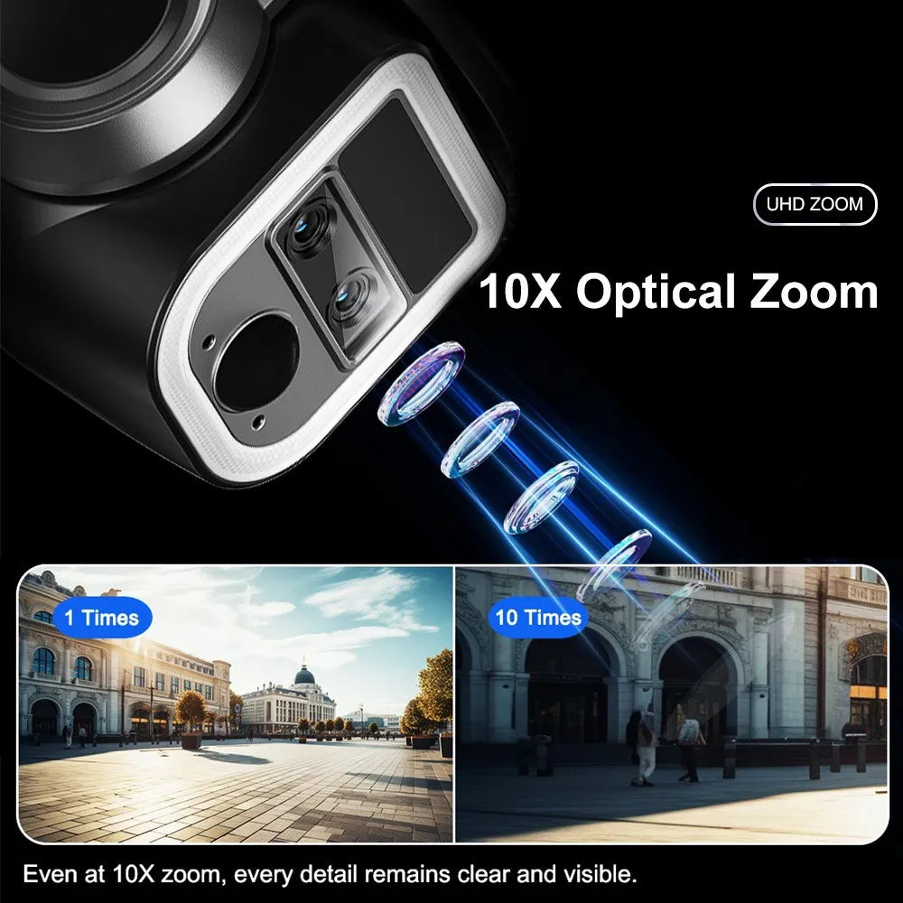 4G Solar Powered 4K Outdoor Security Camera Dual Screen