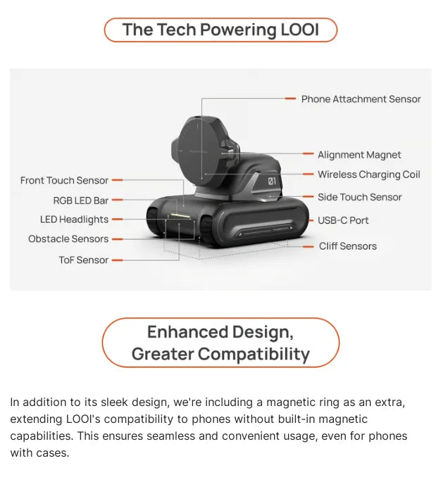 Portable AI Learning Robot Smartphone Dock Voice Companion
