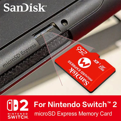 SanDisk 256GB microSD Express Memory Card for Switch 2 Ultra Fast