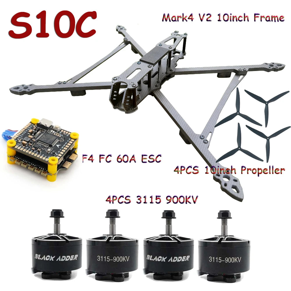10-Inch FPV Drone Frame Combo with Flight Controller