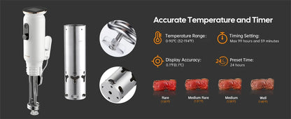 Smart Wi-Fi 1000W Immersion Circulator for Perfect Cooking