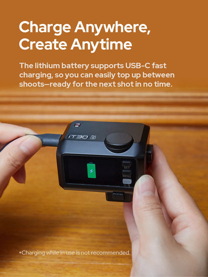 iT30Pro Black High-Speed Camera Flash for Sony