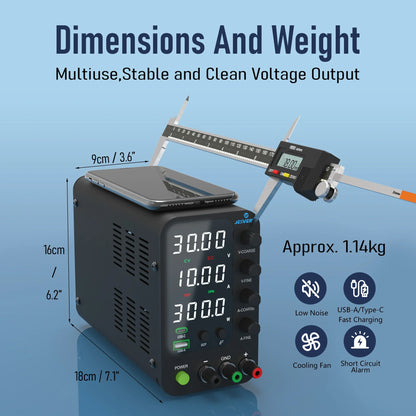 High Precision 120V 3A Regulated DC Power Supply