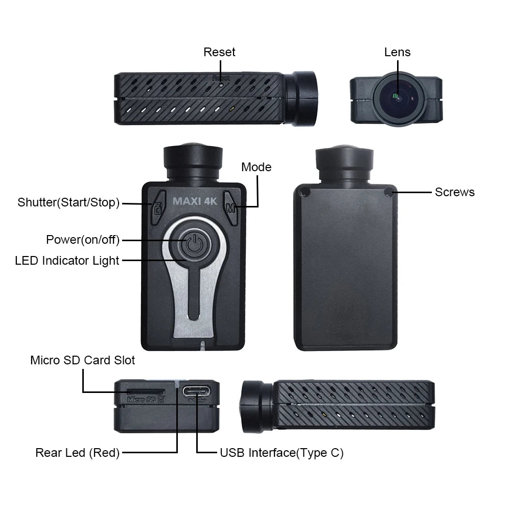 4K Compact DashCam with G-Sensor & Capacitor Power