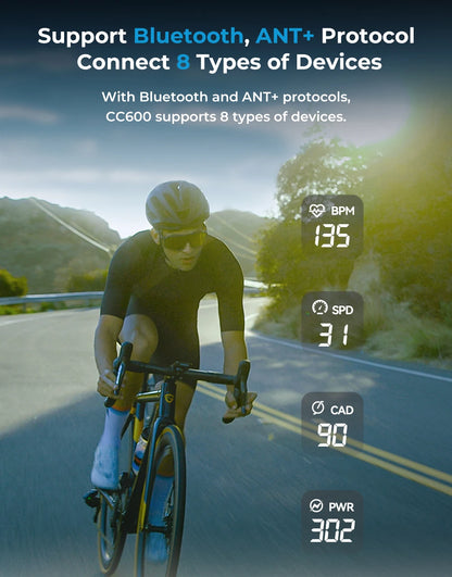GPS Bike Computer Set with Navigation Color Screen and WiFi