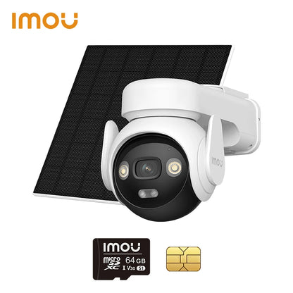 Outdoor 360 PTZ Security Camera 5MP Solar 128GB