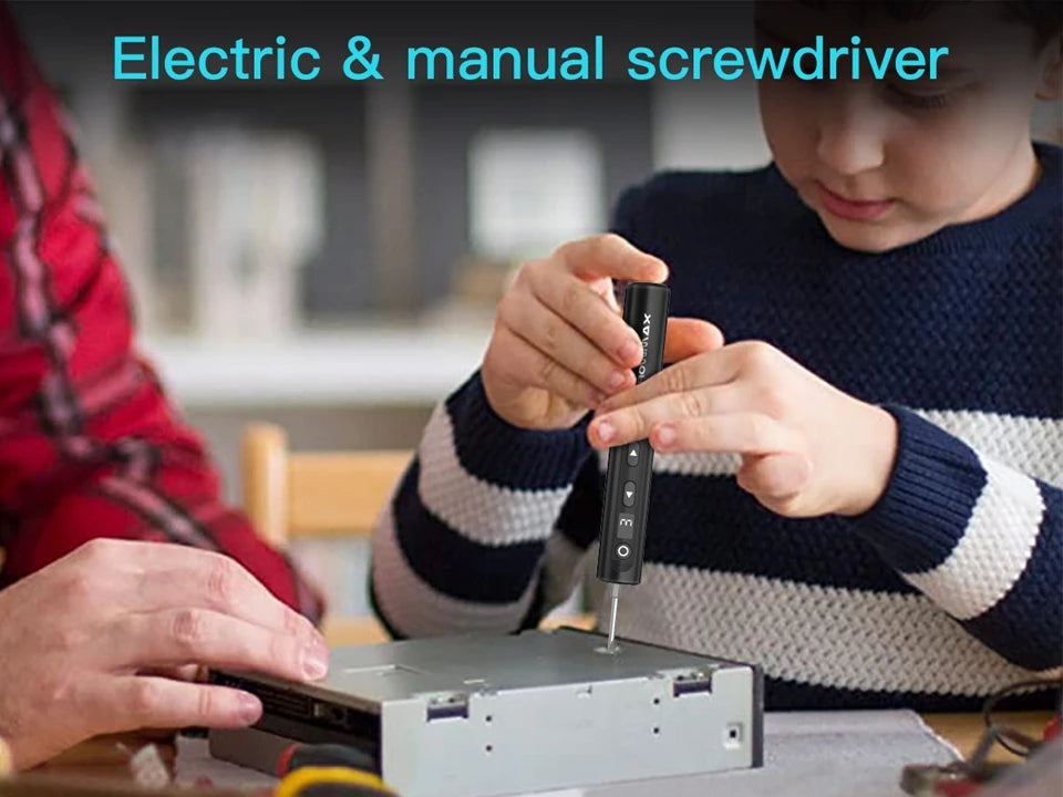 Rechargeable Electric Screwdriver Kit with Multiple Precision Bits