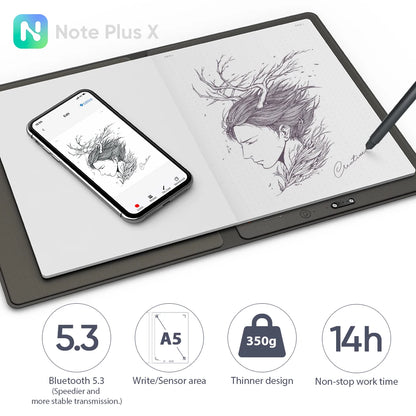 A5 Bluetooth Smart Notebook with Battery-Free Pen