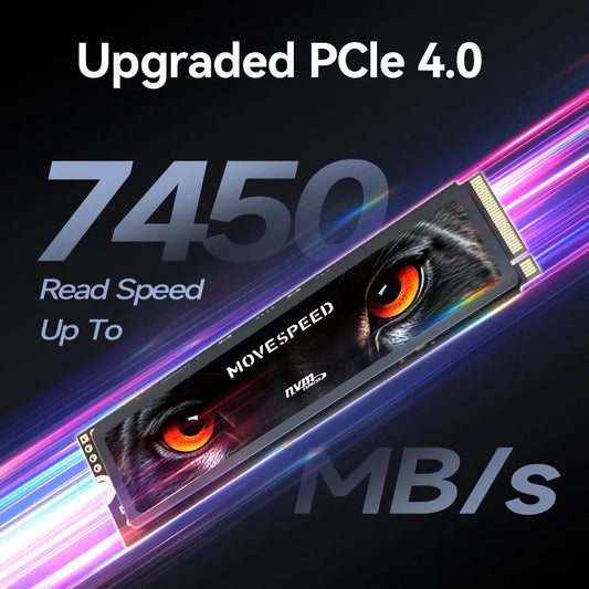 Portable 4TB NVMe M2 SSD 7450MBs for Laptop and PC
