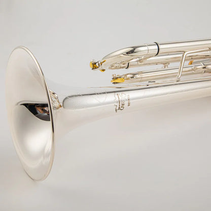 Silver Bb Brass Trumpet 8335 with Protective Leather Case