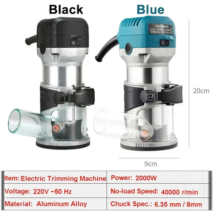 2000W Blue Wood Router with 40000RPM for DIY