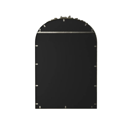 Large Baroque Arched Wall Mirror Vintage Brass Frame