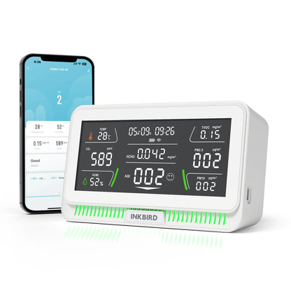 Wireless CO2 Air Quality Detector 10-in-1 White