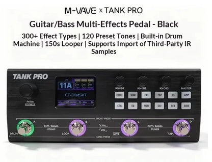 Guitar Effects Pedal with Amp Simulation & Drum Machine