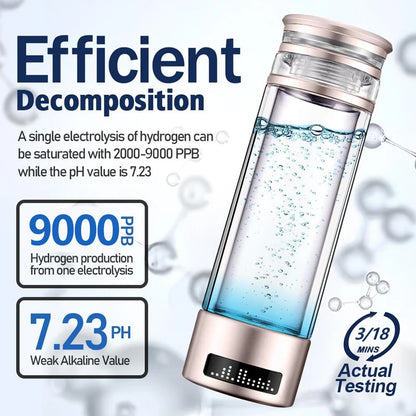 350ML Portable Hydrogen Water Maker Rechargeable