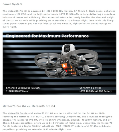 High Performance O4 Drone Set with Four Batteries and Charger