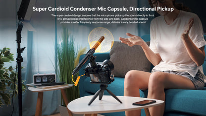Professional XLR Shotgun Microphone for Video Recording