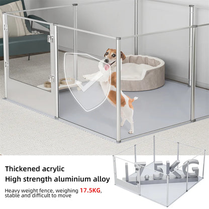 Indoor Dog Enclosure 163x102.5x80cm Acrylic Fence