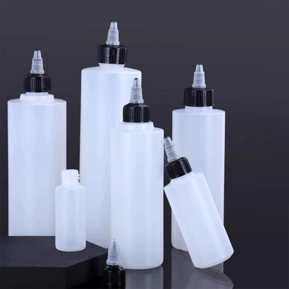 250ml Plastic Extrusion Bottles 100-Pack for Paint & Ink