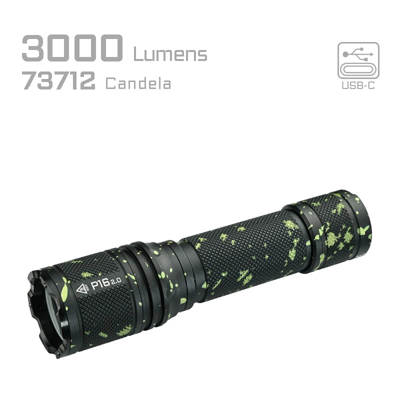 Tactical LED Flashlight Rechargeable Wide Voltage Torch