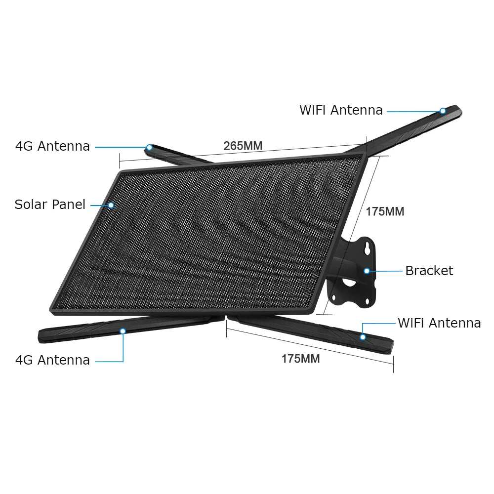 Portable 4G Solar Router with SIM Slot and 20100mAh Battery