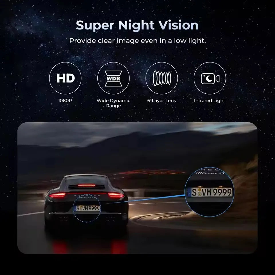 12 Inch 4-Channel Dash Cam 4×1080P GPS WiFi Touchscreen