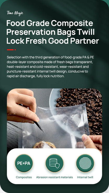 Automatic Vacuum Sealer Machine with Built-in Cutter & Storage