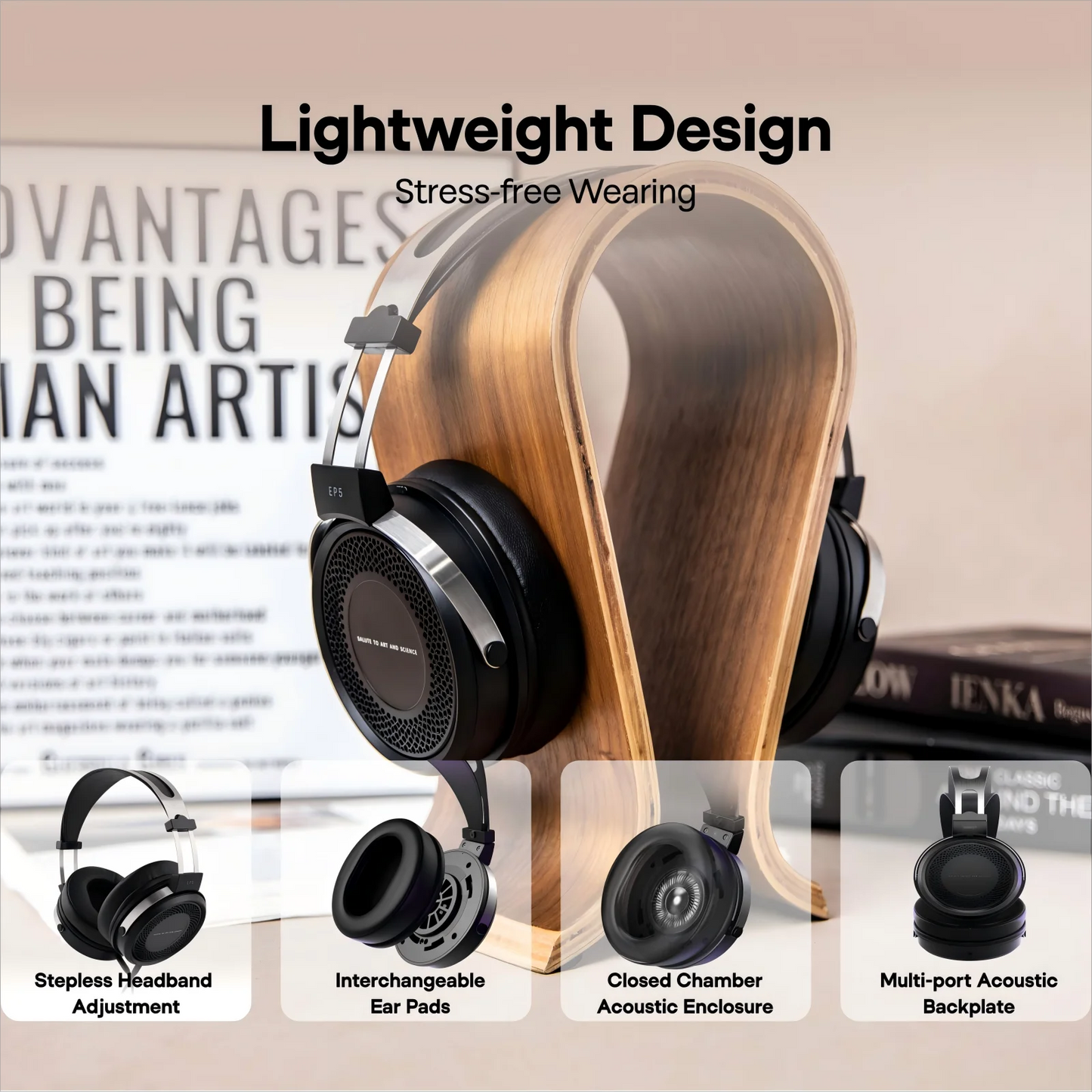 50mm Dynamic Driver Headphones High Sensitivity Wired