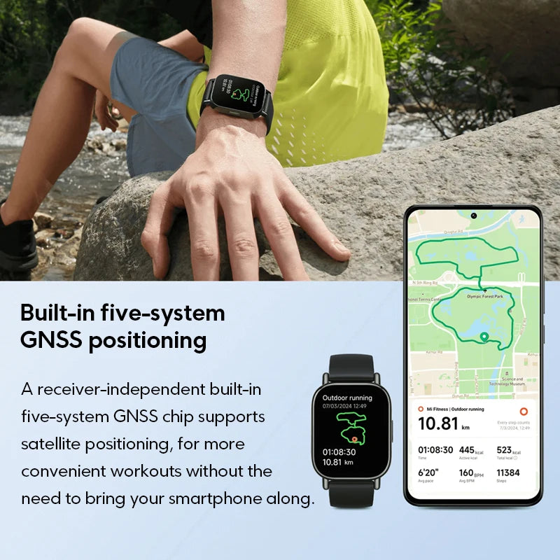 1.96" AMOLED Smart Watch with 18-Day Battery & GNSS
