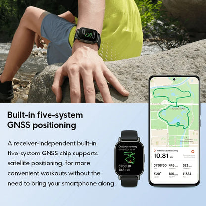 1.96" AMOLED Smart Watch with 18-Day Battery & GNSS