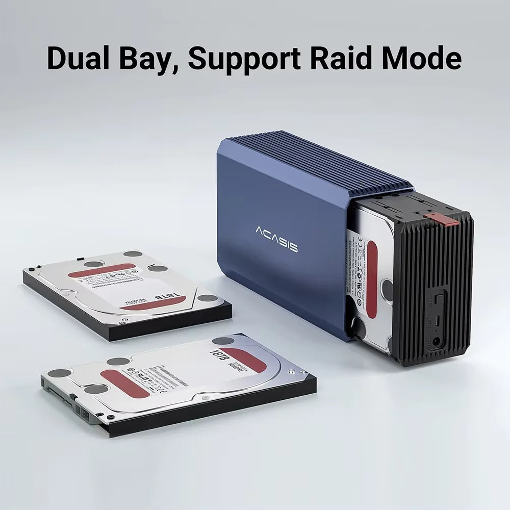 Dual Bay HDD Docking Station SATA RAID 3.5 Inch