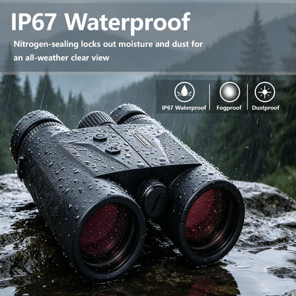 10x42 Laser Rangefinder Binoculars ED Lens 2400m