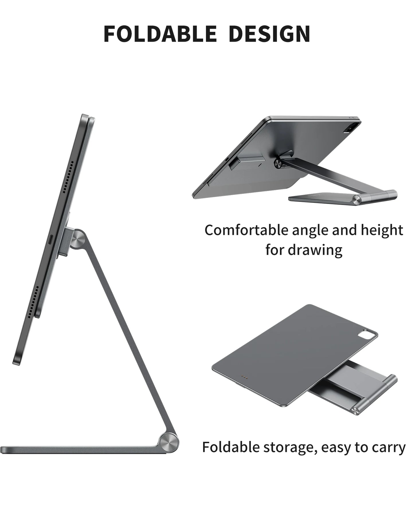 Foldable Magnetic Charging Stand for 12.9 Inch Tablet