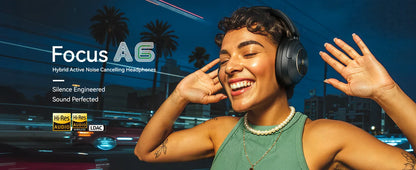 Black Wireless ANC Headphones Over-Ear Hi-Res LDAC