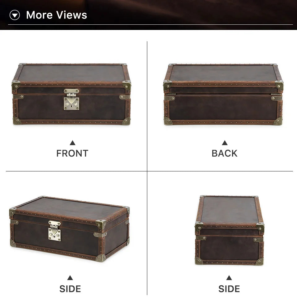 10 Slot Genuine Leather Watch Storage Case