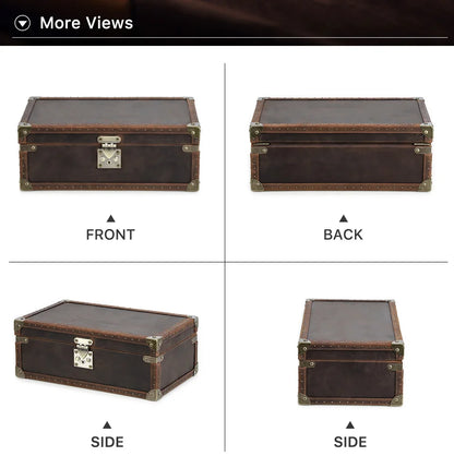 10 Slot Genuine Leather Watch Storage Case