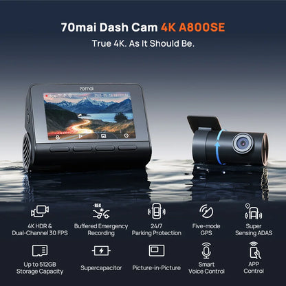 4K Car Dash Cam WiFi 6 64GB