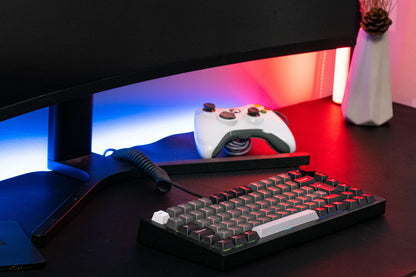 75% Mechanical Keyboard  Hot Swap RGB Black Silver