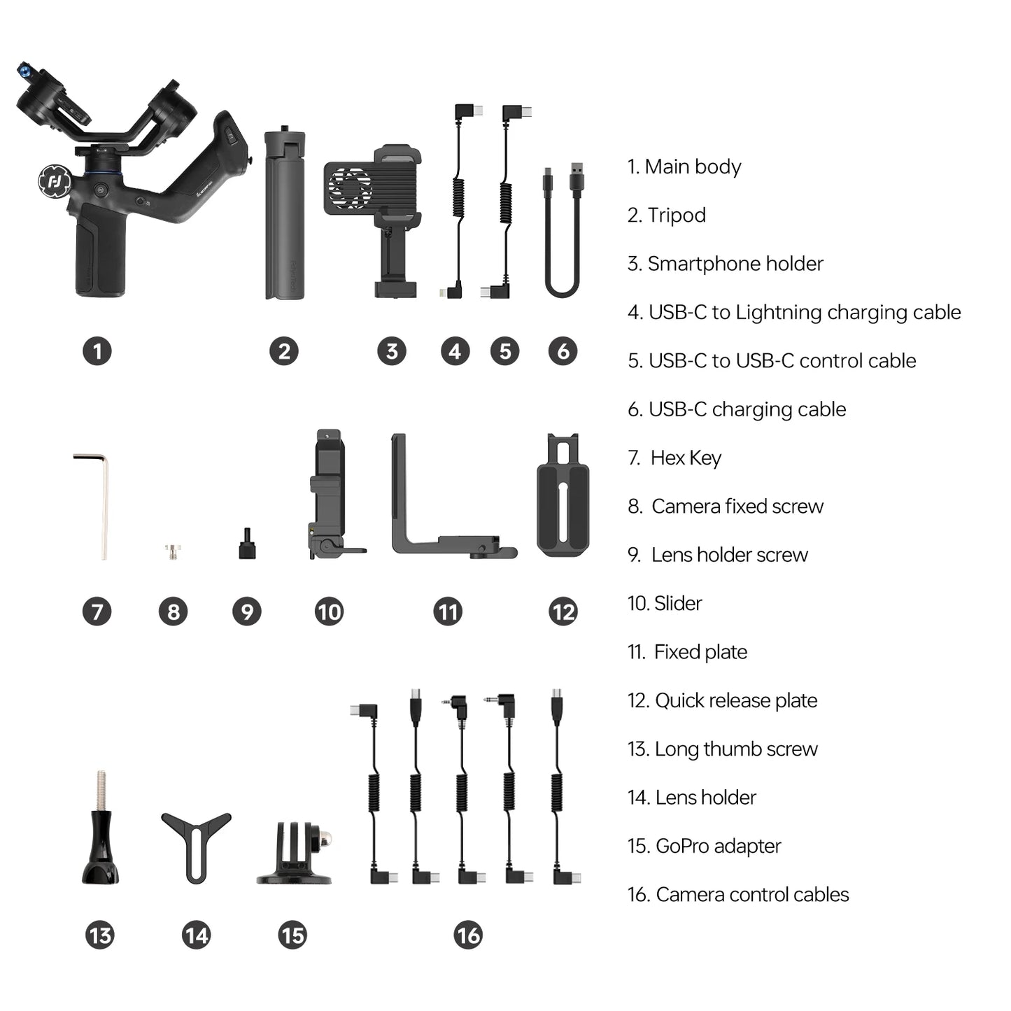 3 Axis Smartphone Stabilizer Mini 3 Camera Version