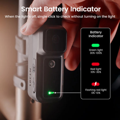 Rechargeable Bicycle Taillight with Wide Angle Loop Recording