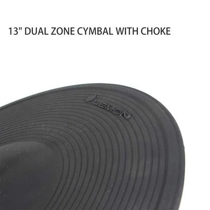 13-Inch Dual Zone Electronic Drum Crash Cymbal with Choke