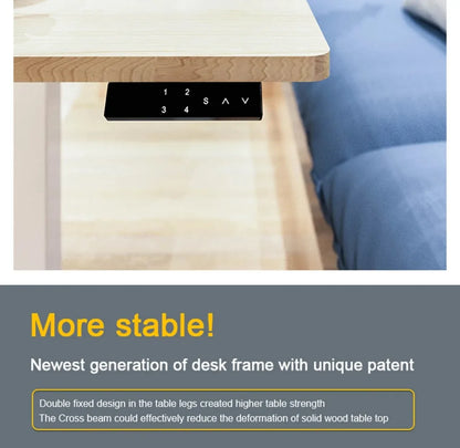 3 Section Electric Standing Desk Frame Adjustable
