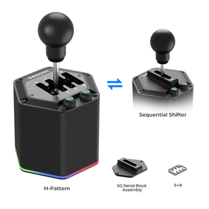 Dual-Mode Racing Shifter H-Type Sequential 6+R 7+R