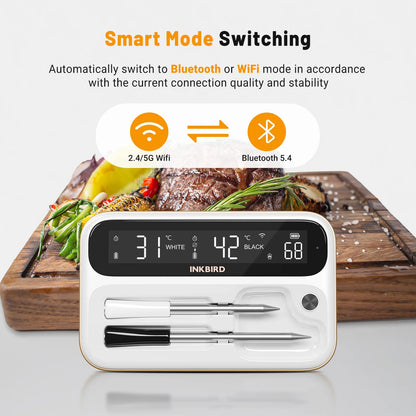 Smart BBQ Thermometer WiFi Bluetooth Dual Probe Waterproof