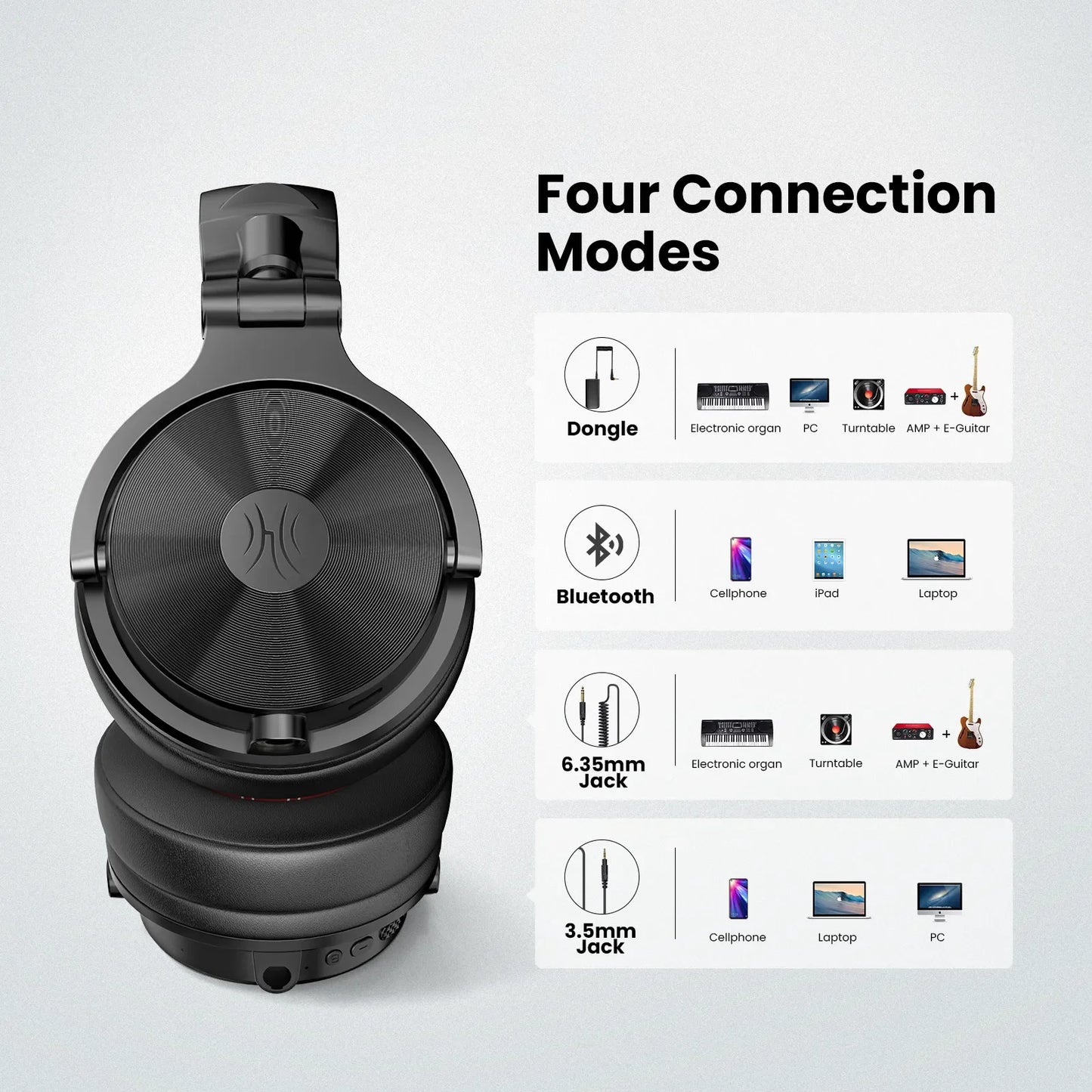 Wireless DJ Headphones with Hi Res Audio and Low Latency