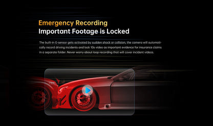 HD Dual Car Camera 1944P Recorder Plus 64G Memory Card